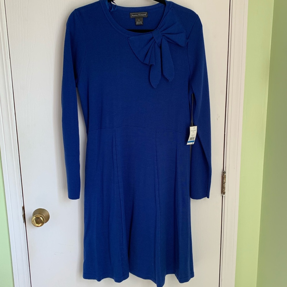 NWT Jessica Howard Sweater Dress w/ bow neck